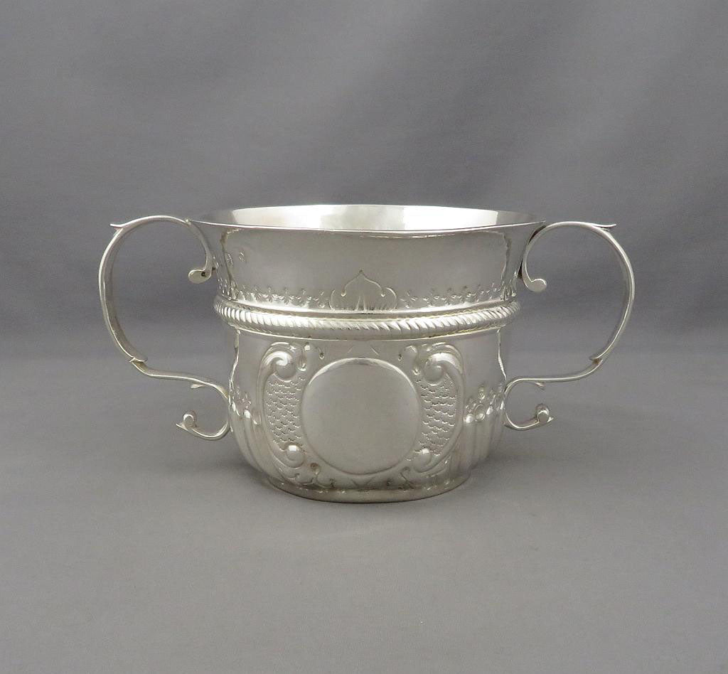 Queen Anne Silver Porringer - JH Tee Antiques