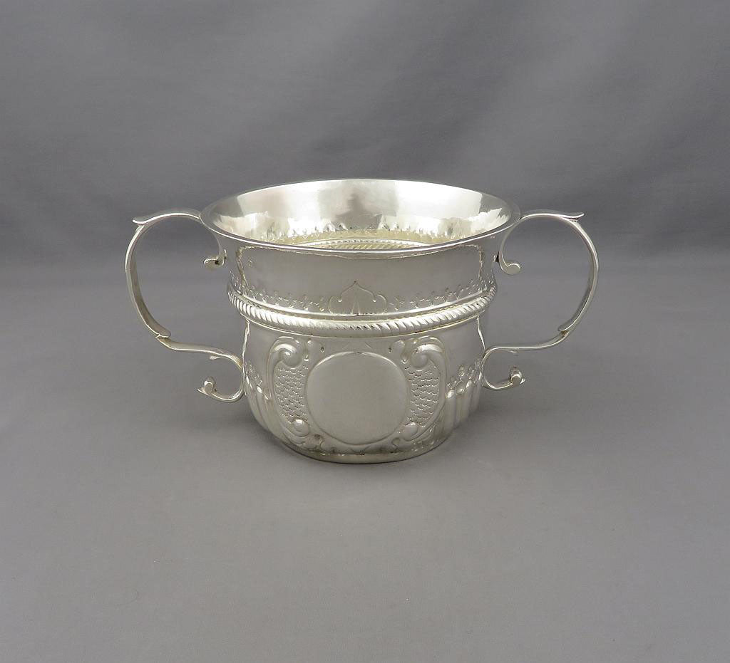 Queen Anne Silver Porringer - JH Tee Antiques
