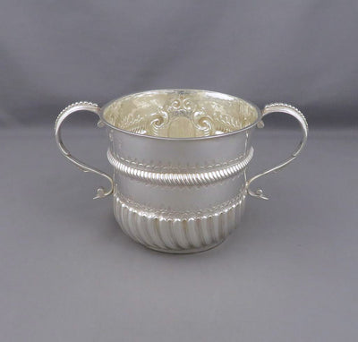 Queen Anne Silver Porringer - JH Tee Antiques