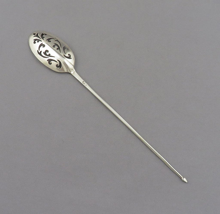 George II Silver Mote Spoon - JH Tee Antiques