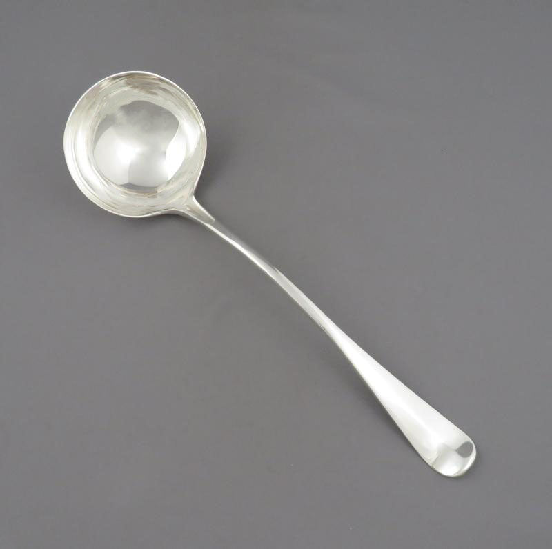 Rat Tail Sterling Silver Soup Ladle - JH Tee Antiques