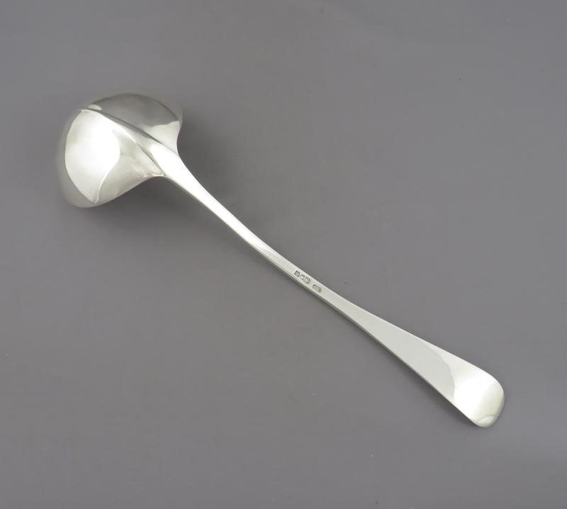 Rat Tail Sterling Silver Soup Ladle - JH Tee Antiques