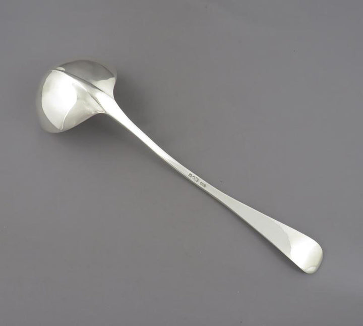 Rat Tail Sterling Silver Soup Ladle - JH Tee Antiques