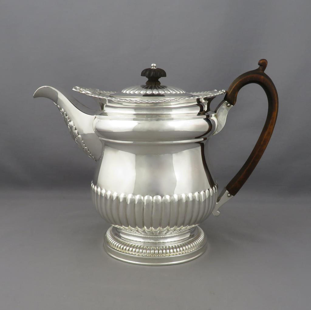 Regency Silver Coffee Pot - JH Tee Antiques
