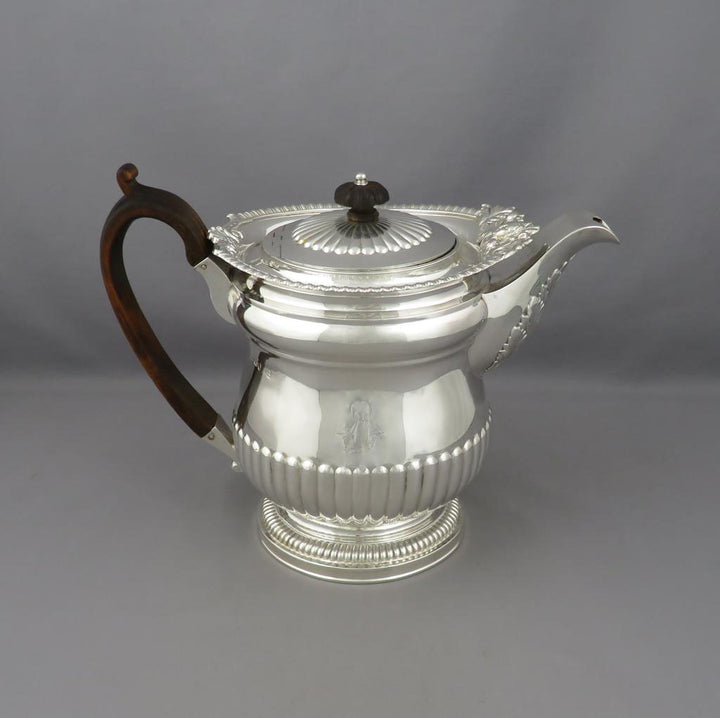 Regency Silver Coffee Pot - JH Tee Antiques