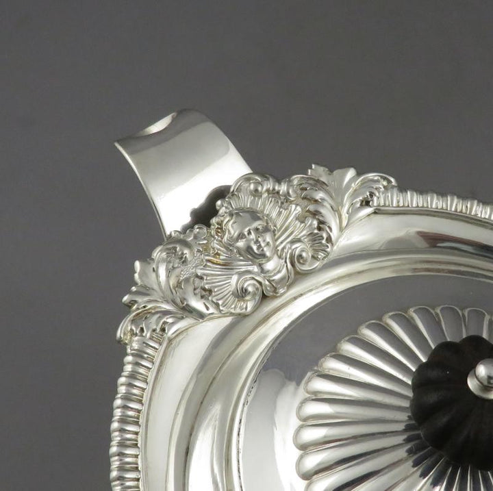 Regency Silver Coffee Pot - JH Tee Antiques