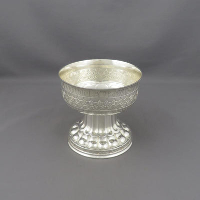 Edwardian Sterling Silver Tudor Cup Reproduction - JH Tee Antiques