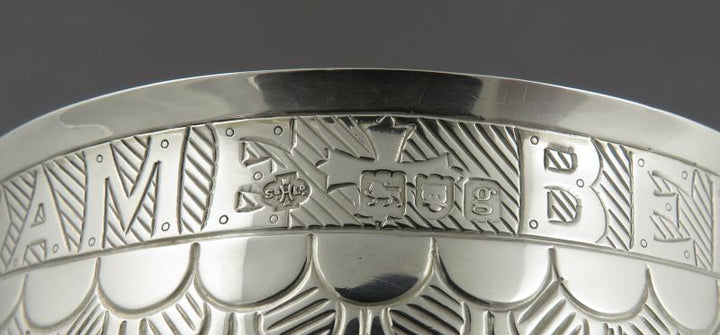 Edwardian Sterling Silver Tudor Cup Reproduction - JH Tee Antiques