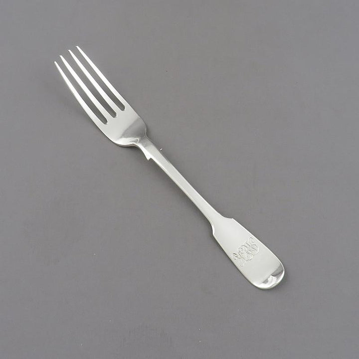 Robert Hendery Silver Fiddle Pattern Dessert Forks - JH Tee Antiques