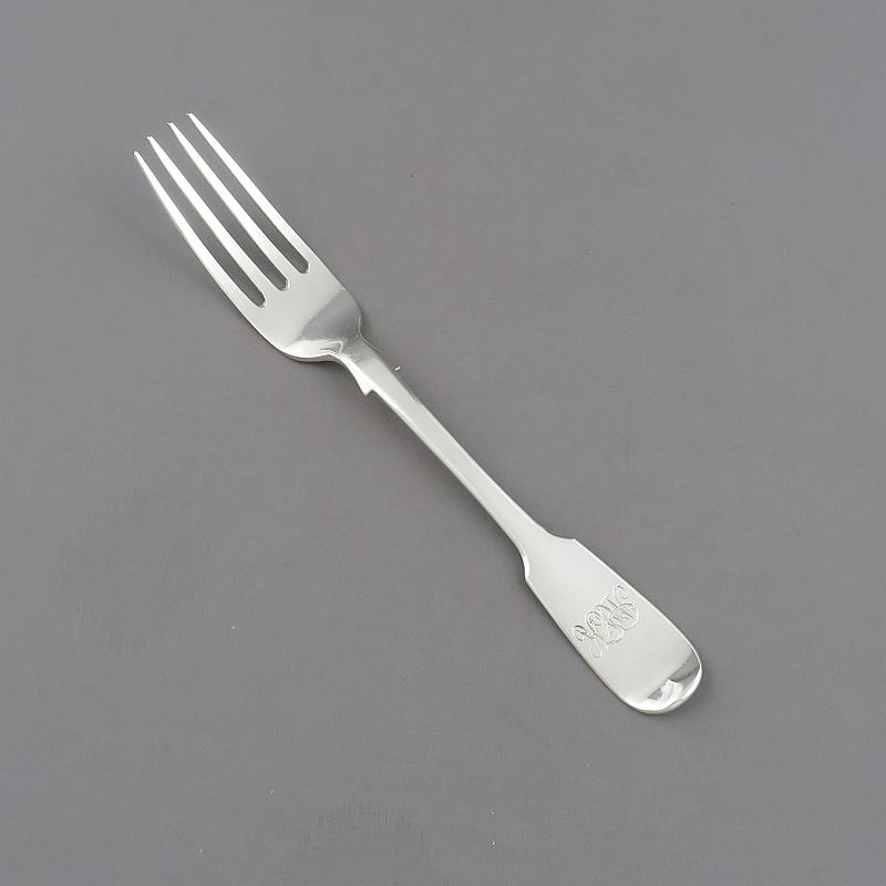 Robert Hendery Silver Fiddle Pattern Dessert Forks - JH Tee Antiques