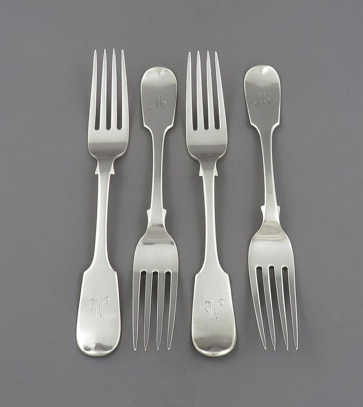 Robert Hendery Silver Dinner Forks - JH Tee Antiques