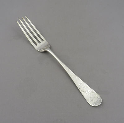 Robert Hendery Silver Dessert Fork - JH Tee Antiques