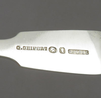 Robert Hendery Silver Fiddle Pattern Dessert Forks - JH Tee Antiques
