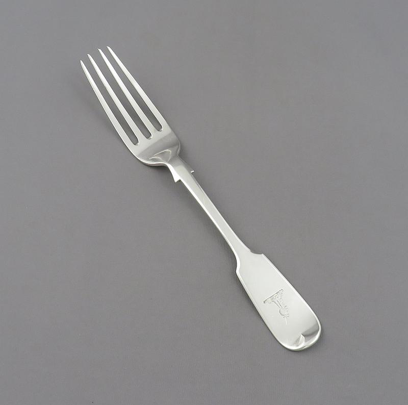 Robert Hendery Silver Dessert Fork - JH Tee Antiques