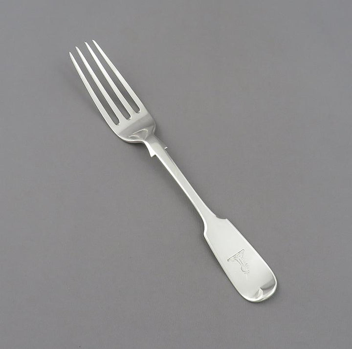 Robert Hendery Silver Dessert Fork - JH Tee Antiques