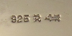 Roden Brothers Toronto silver mark, 925 R Lion