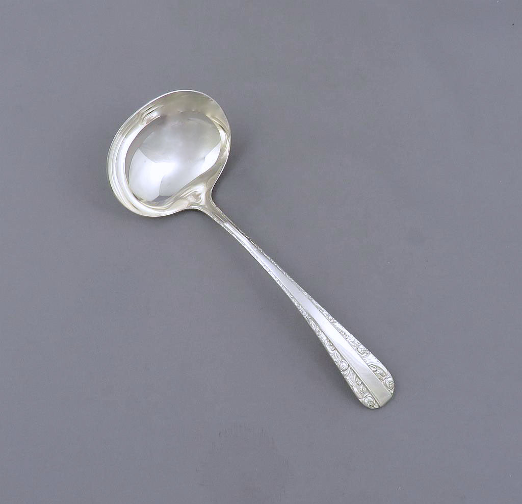 Birks Rose Bower Silver Gravy Ladle - JH Tee Antiques