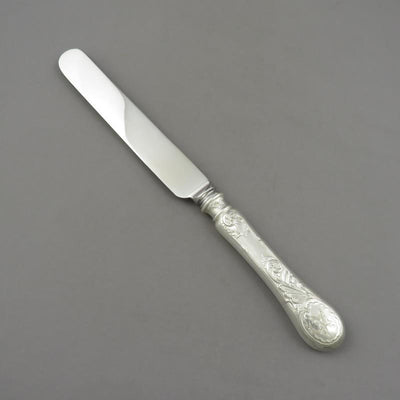 6 Russian Silver Dinner Knives - JH Tee Antiques