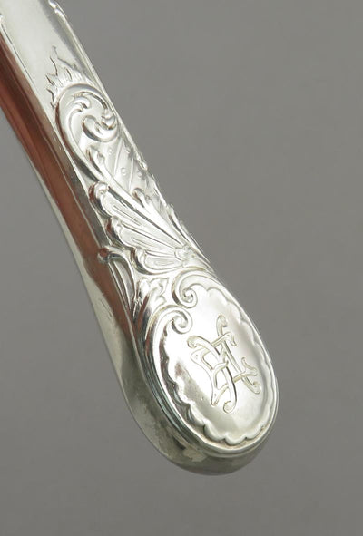 6 Russian Silver Dinner Knives - JH Tee Antiques