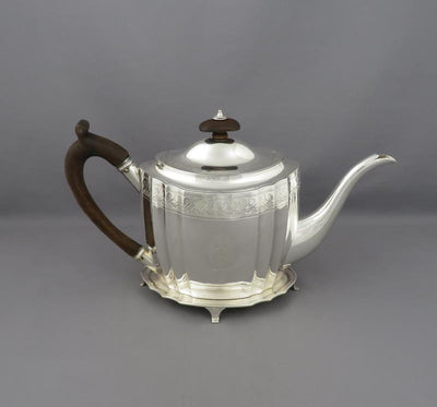 George III Scottish Sterling Silver Tea Set - JH Tee Antiques