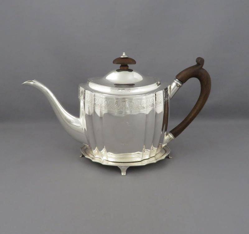 George III Scottish Sterling Silver Tea Set - JH Tee Antiques