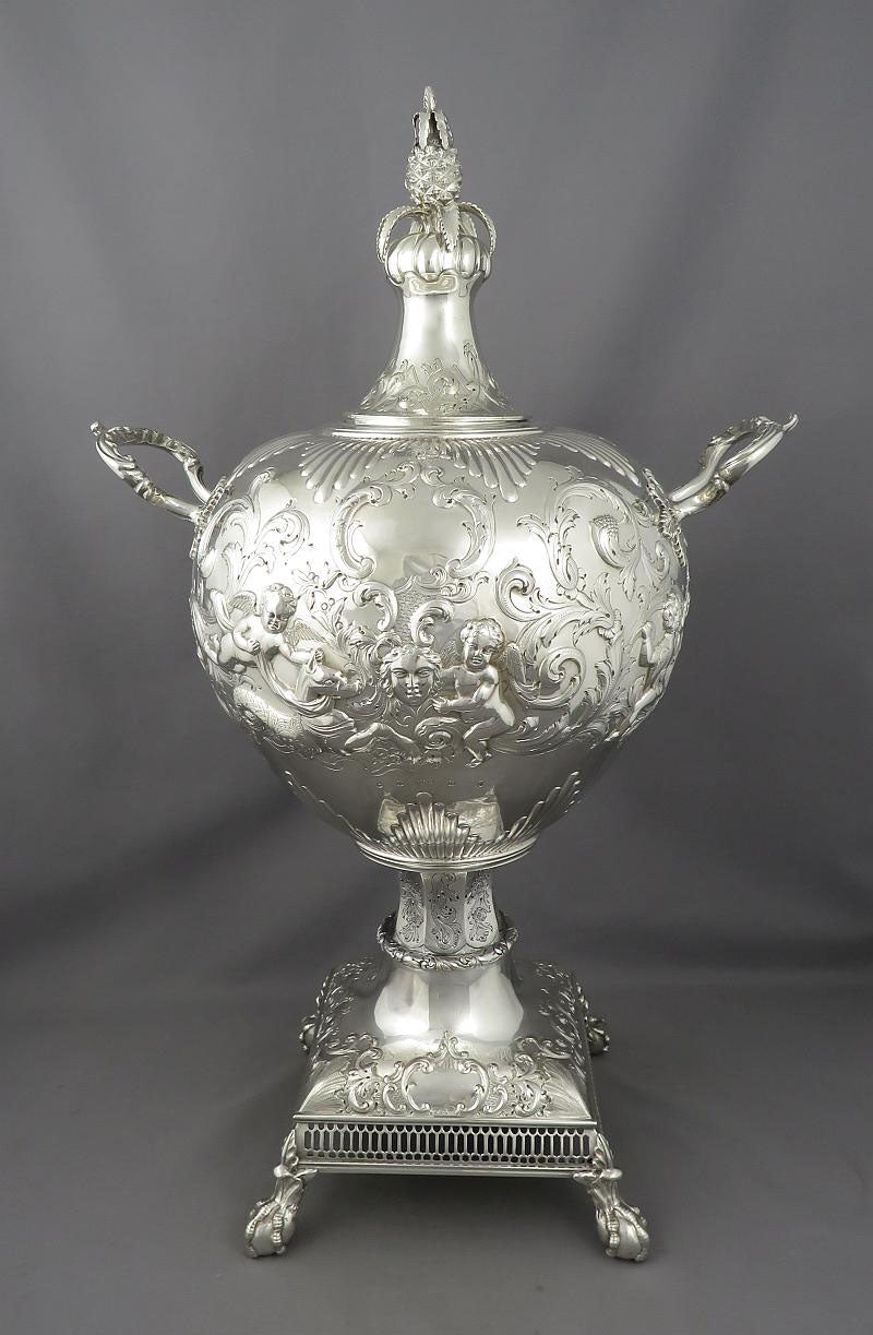 Scottish Victorian Silver Tea Urn - JH Tee Antiques