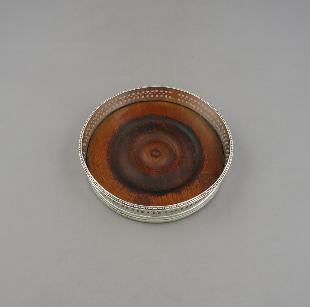 Scottish Sterling Silver Wine Coaster - JH Tee Antiques
