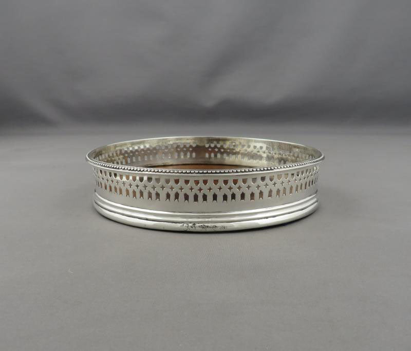 Scottish Sterling Silver Wine Coaster - JH Tee Antiques