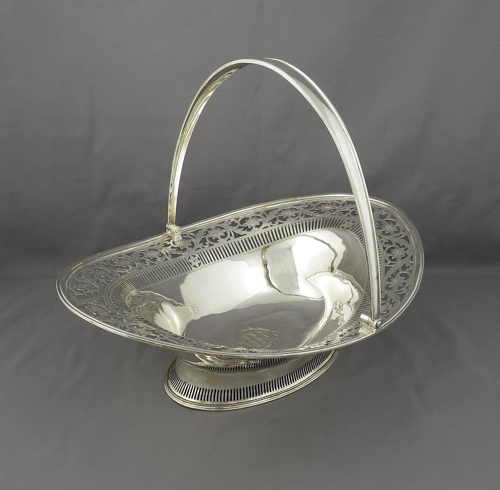 Scottish Sterling  Silver Basket - JH Tee Antiques