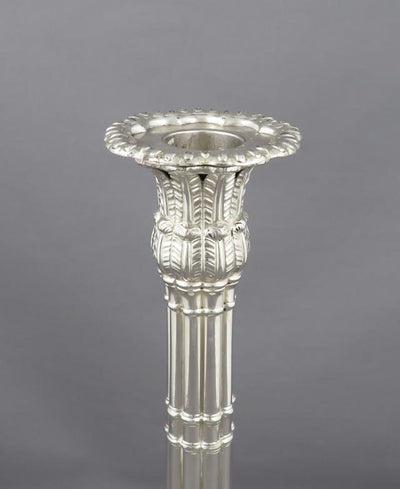 Set of Four George III Silver Candlesticks - JH Tee Antiques