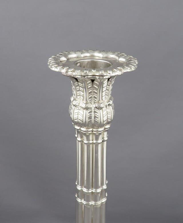 Set of Four George III Silver Candlesticks - JH Tee Antiques