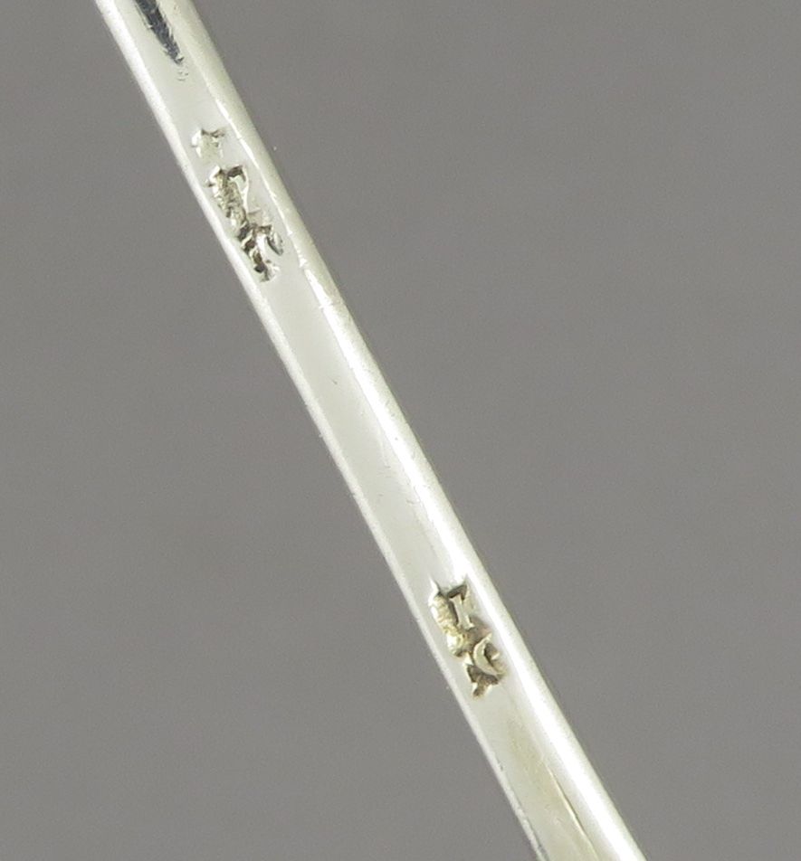 Shell Back Silver Mote Spoon - JH Tee Antiques