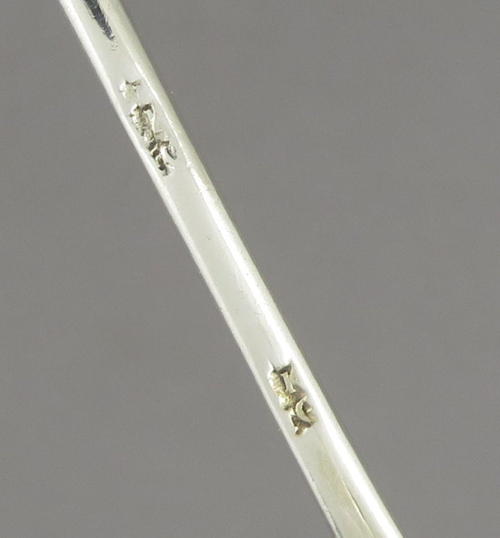 Shell Back Silver Mote Spoon - JH Tee Antiques