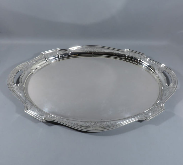 Shreve Sterling Silver Tea Tray - JH Tee Antiques