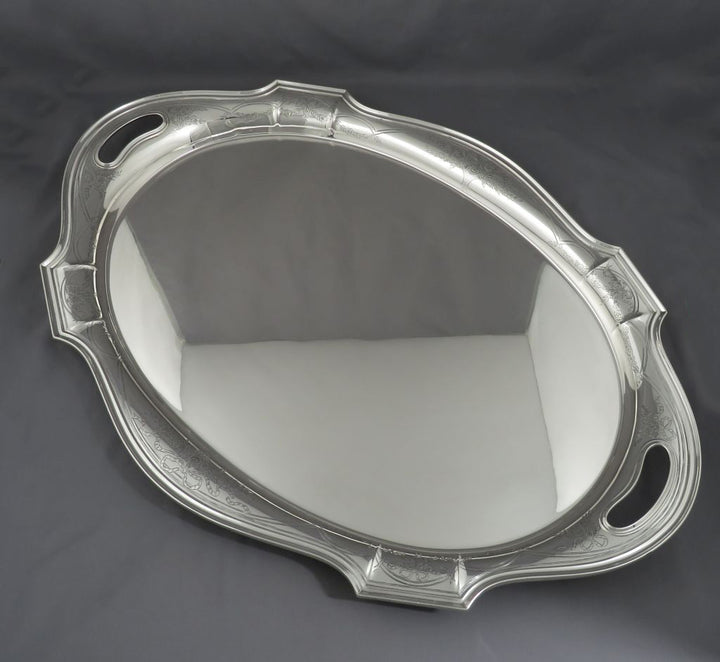 Shreve Sterling Silver Tea Tray - JH Tee Antiques