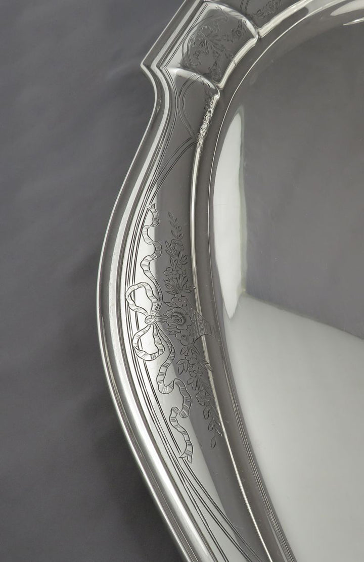Shreve Sterling Silver Tea Tray - JH Tee Antiques