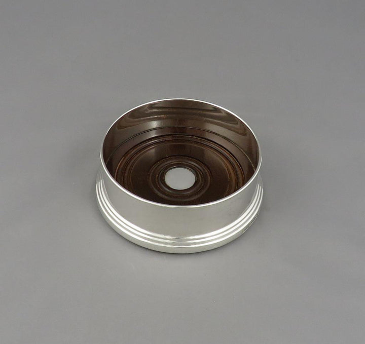 English Sterling Silver Wine Coaster - JH Tee Antiques