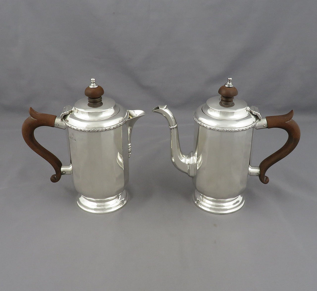 English Silver Café au Lait Set
