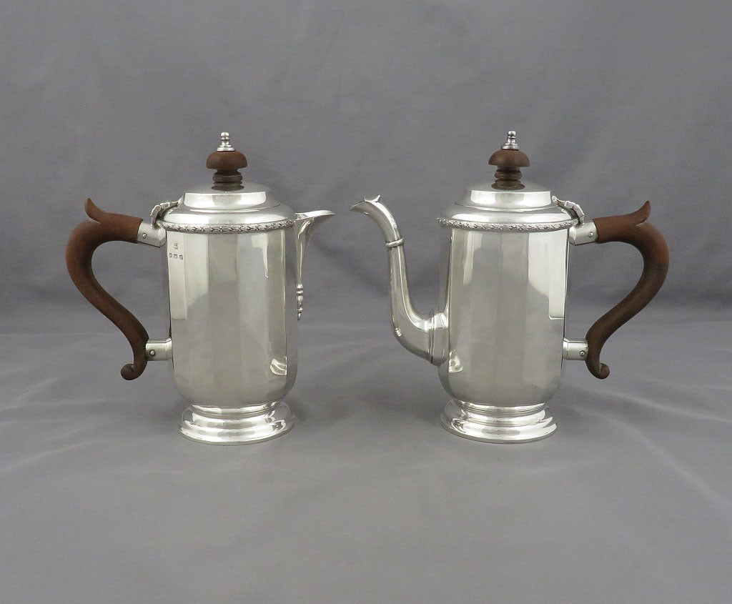 English Silver Café au Lait Set