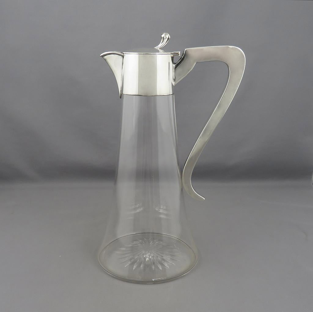 George V Sterling Silver Claret Jug - JH Tee Antiques