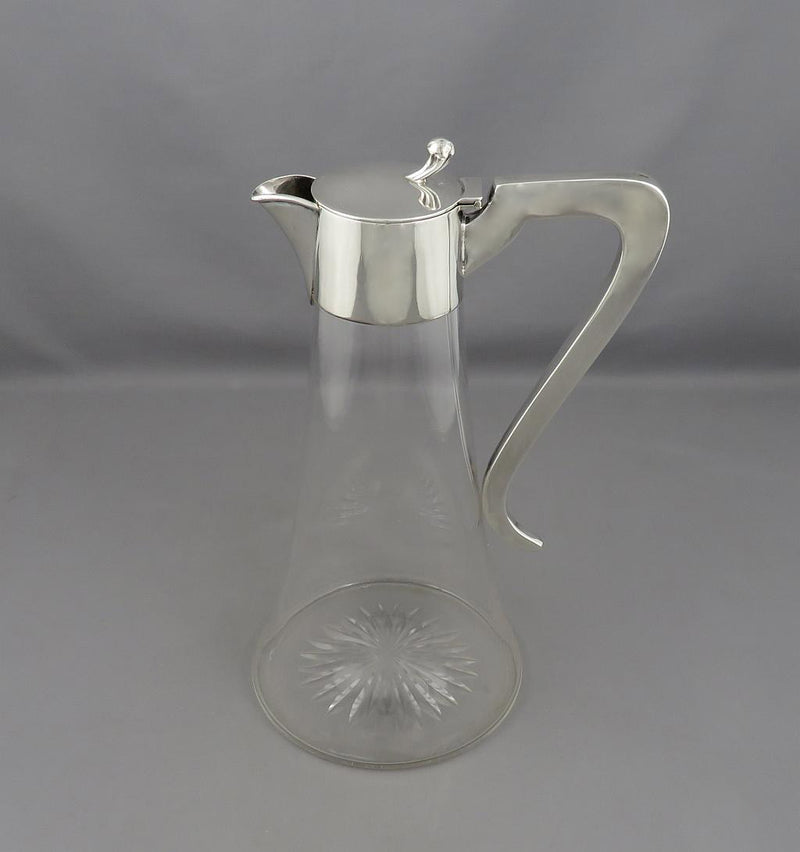 George V Sterling Silver Claret Jug - JH Tee Antiques