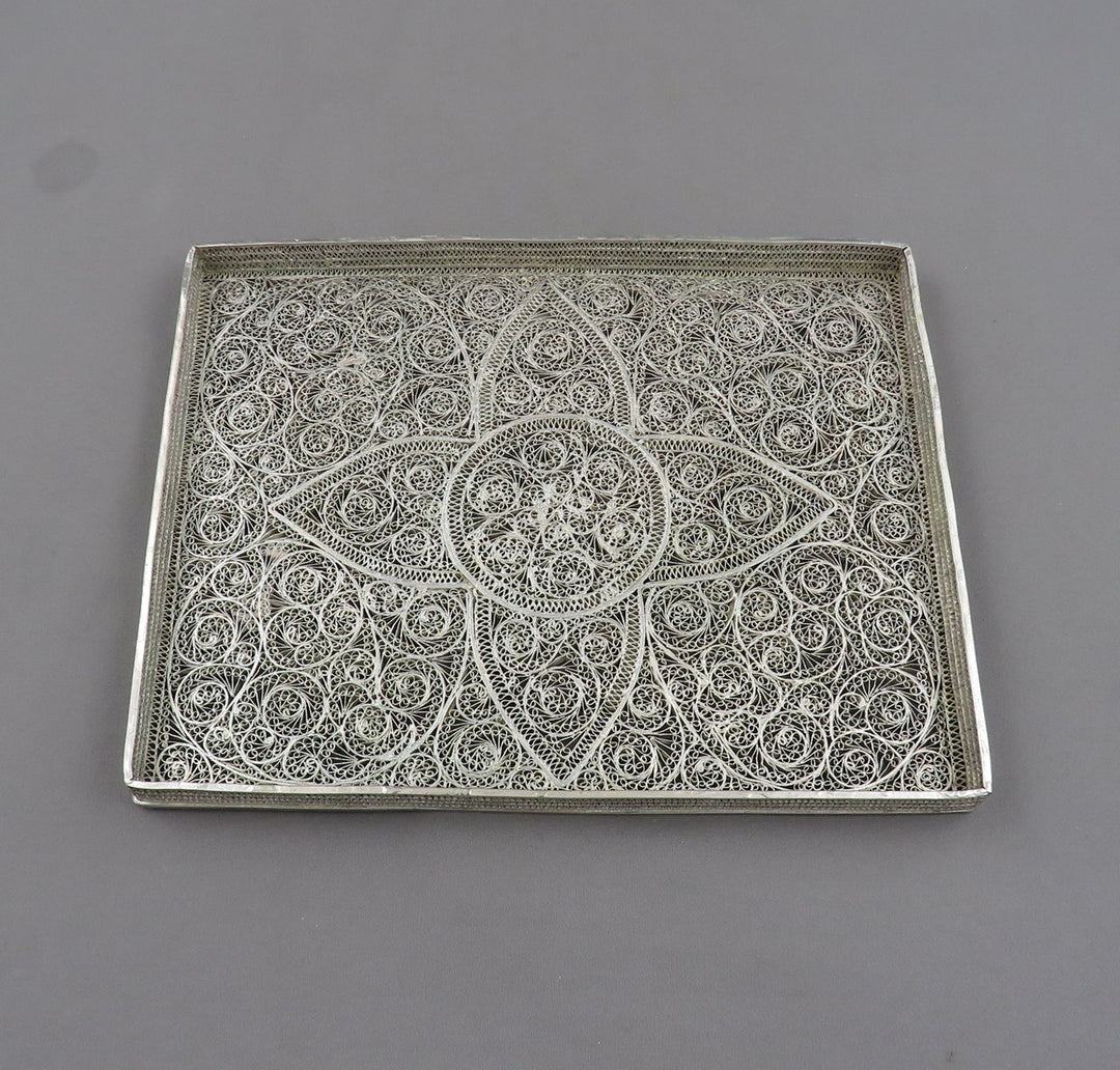 Filigree Silver Dressing Table Tray