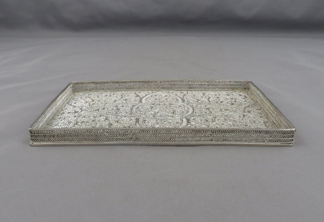 Filigree Silver Dressing Table Tray