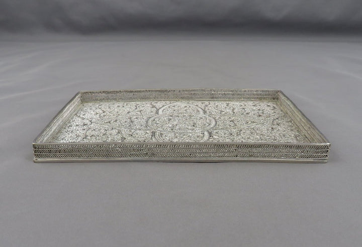 Filigree Silver Dressing Table Tray
