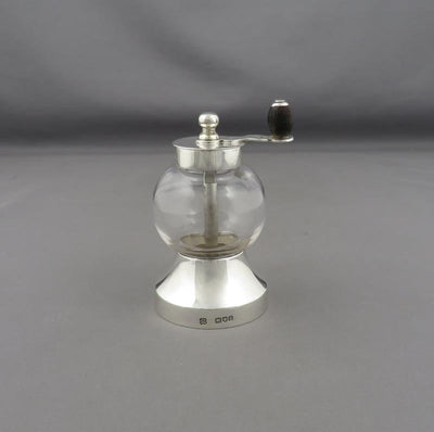 Victorian Sterling Silver Pepper Mill - JH Tee Antiques
