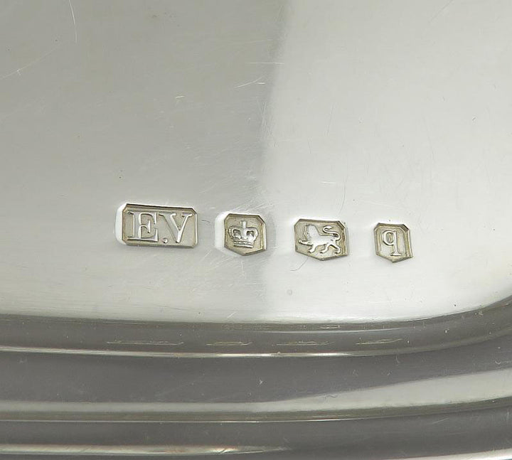 English Sterling Silver Waiter - JH Tee Antiques