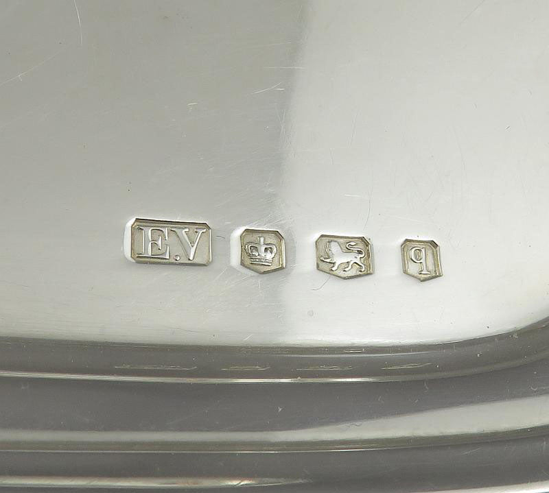 English Sterling Silver Waiter - JH Tee Antiques