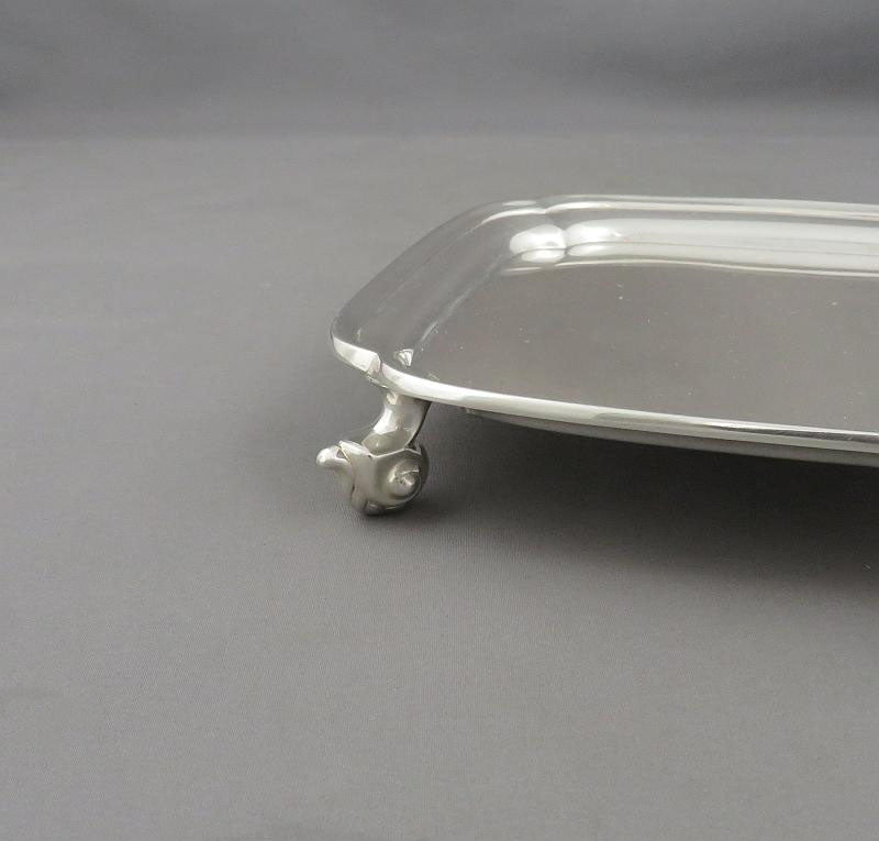 English Sterling Silver Waiter - JH Tee Antiques
