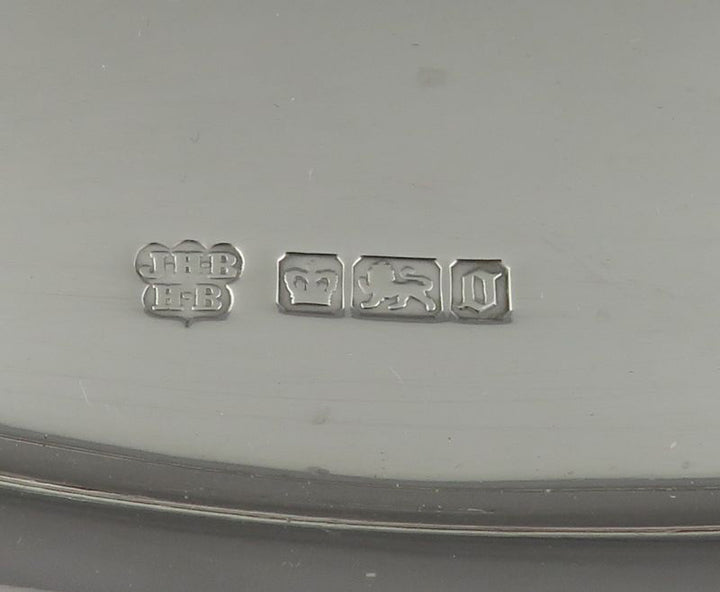 Edwardian Sterling Silver Inkstand - JH Tee Antiques