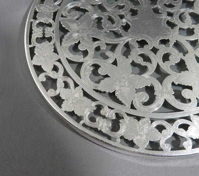 American Sterling Silver Overlay Trivet